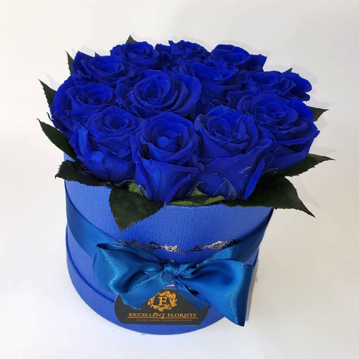 Small Royal Blue Preserved Roses 9